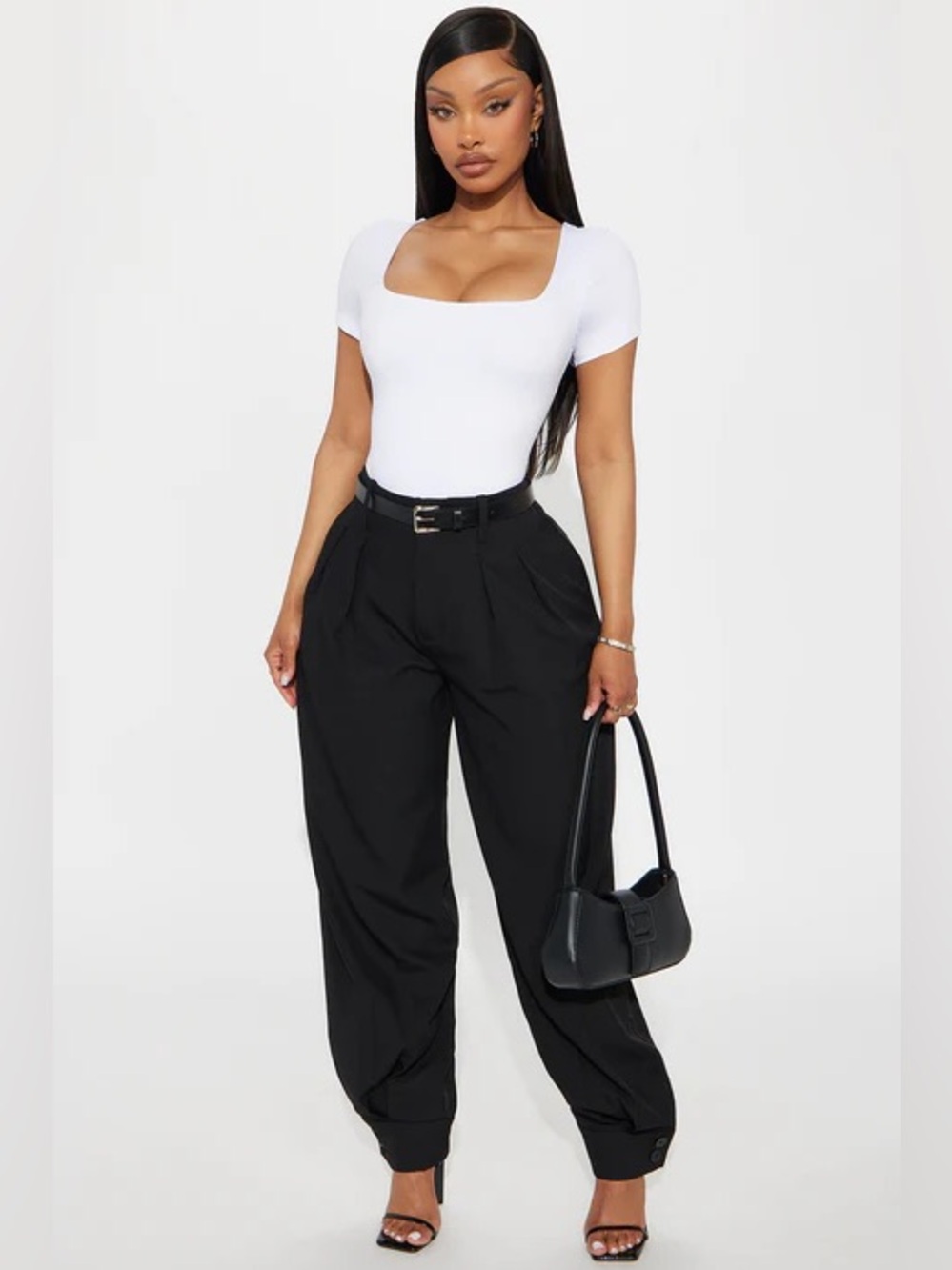 Fashion Nova Helena Belted Trouser Pants